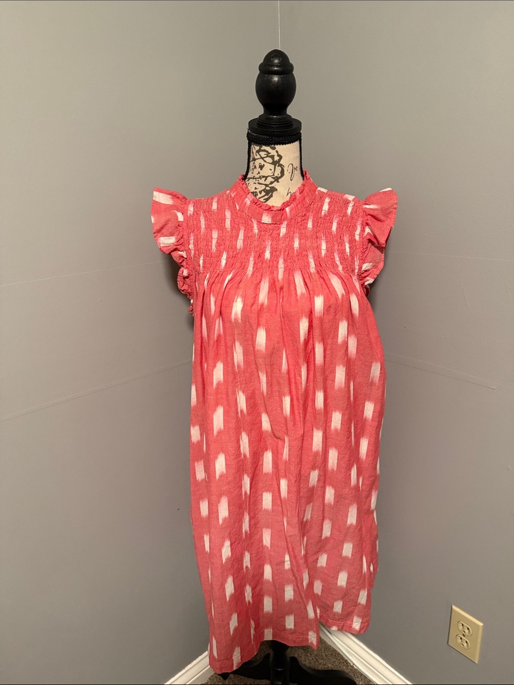 Crown & Ivy Pink Smocked Dress